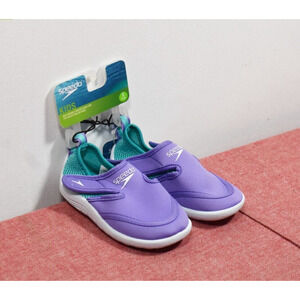 -Speedo Kids Toddler Girls' Hybrid Swim Water Shoes- Purple Small 5-6